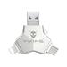 Viking USB Flash disk 3.0 4v1 s koncovkou Lightning/Micro USB/USB/USB-C, 64 GB, stříbrná VUFII64S