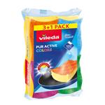 Vileda Colors houbička střední 3+1ks