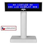 Virtuos LCD zákaznický displej Virtuos FL-2026MB 2x20, USB, bílý EJG0009
