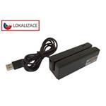 Virtuos MSR-100A třístopá čtečka magnetických karet, USB-HID/COM, černá EIE0003