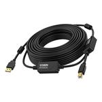 Vision - Kabel USB - USB (M) do USB typ B (M) - USB 2.0 - 10 m - aktivní inline booster - černá TC 10MUSB+/BL/2