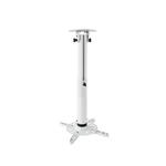 Vivolink Projector Ceiling Mount, 15kg Capacity, 380-550mm, Aluminium, White VLMC200