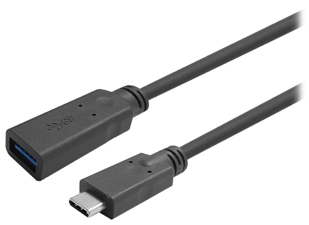 Vivolink USB-C male - A female Cable 2m Black PROUSBCAMF2