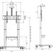 Vogel's ESSENTIAL T1041 pojízdný stojan pro TV 65-110", 100 kg, 120-170 cm, černý T 1041