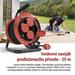 Vonkajší predlžovací kábel na bubne 25 m / 4 zásuvky / guma / 230 V / 1,0 mm2 / IP44 8592920136355