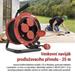 Vonkajší predlžovací kábel na bubne 25 m / 4 zásuvky / guma / 230 V / 1,0 mm2 / IP44 8592920136355