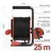 Vonkajší predlžovací kábel na bubne 25 m / 4 zásuvky / guma / 230 V / 1,0 mm2 / IP44 8592920136355