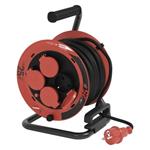 Vonkajší predlžovací kábel na bubne 25 m / 4 zásuvky / guma / 230 V / 1,0 mm2 / IP44 8592920136355