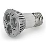 WE POWER LED žárovka 3xLED 3W E27 teplá bílá refl
