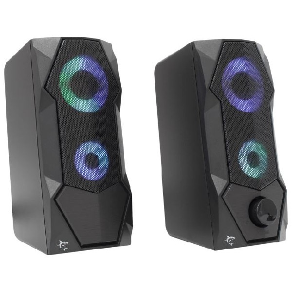White Shark 2.0 FLOW speakers, RGB, black