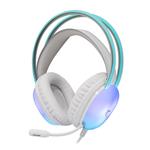 White Shark herní headset PEACOCK 2, pro PC, PS4/PS5, Mac, bílá PEACOCK2-W