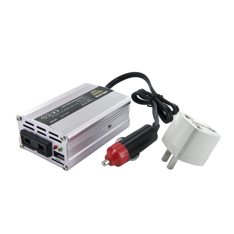 Whitenergy napäťový menič AC/DC z 12v na 230V 150 W, USB, mini 09409