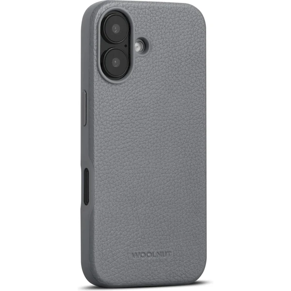 Woolnut Leather Case for iPhone 16 - Grey WN-IP16-C-2830-GY