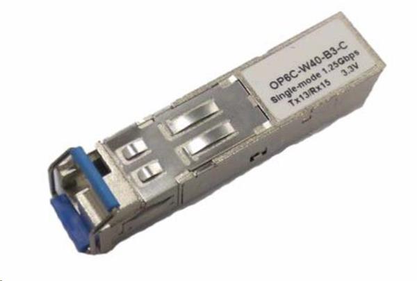 ´SFP WDM transceiver 1,25Gbps, 1000BASE-BX10, SM, 10km, TX1550/RX1310nm, LC simp., 0 až 70°C, 3,3V, FORTINE SPB-7710WFOR
