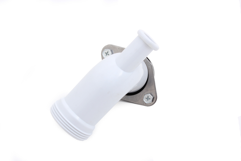 0034 - Odpadní koleno závitové s přídavným vstupem - bílé 8596220001696