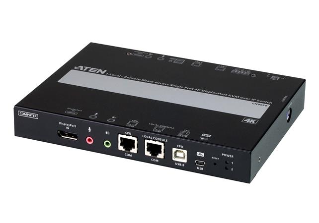 1-Local/Remote Share Access Single Port 4K DisplayPort KVM over IP Switch CN9950-AT-G