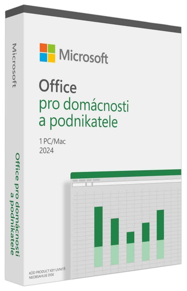 10 ks Microsoft Office pro domácnosti a podnikatele 2024 Czech Medialess + 2000 Kč Pluxee EP2-06651G3