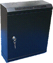 10" rack jednodílný 9U/140 DATACOM černý plech.dv. 7047