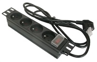 10" rozvodný panel 4x230V, indikátor napětí / vypínač, 1.8m přívod. ZASUVKA4-10