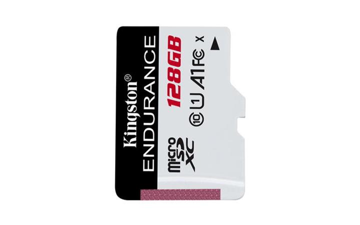 128 GB . microSD karta Kingston High Endurance Class 10 UHS-I U1 (r95MB/s, w30MB/s) bez adaptéra SDCE/128GB
