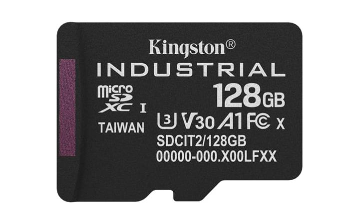 128 GB . microSDXC karta Kingston Industrial C10 A1 pSLC Card bez adaptera SDCIT2/128GBSP