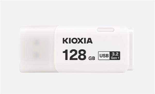 128 GB. USB 3.0 kľúč . KIOXIA Hayabusa U301, biely LU301W128GG4