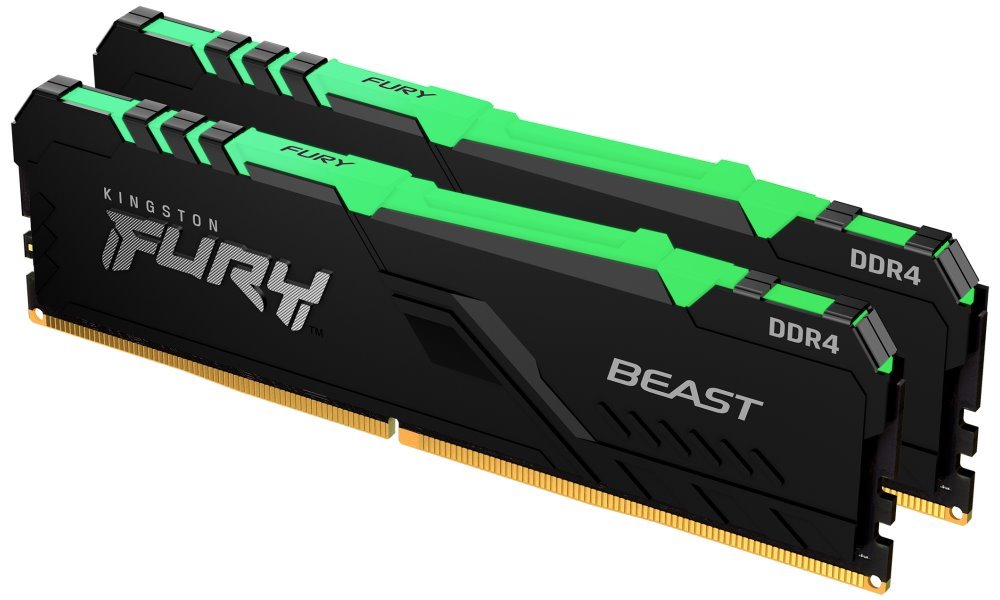 16GB DDR4-3600MHz CL17 Kingston FURY Beast RGB, 2x8GB KF436C17BBAK2/16