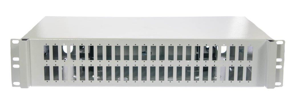 19" 2U Optická vana 48x SC duplex LC quad, šedá 502715730262