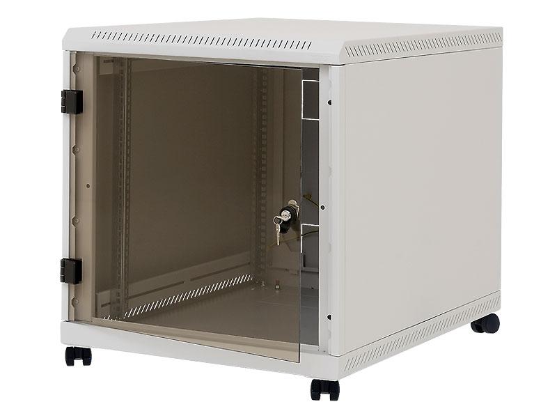 19" kontejnerový rack 12U,hl.80cm, nosn.200kg, př. i zad.dveře perforace, černý RCA-12-L68-BAX-A1-OZA