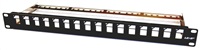 19" modulární patch panel LEXI-Net 16port, černý PATCHP16PNEOU/F