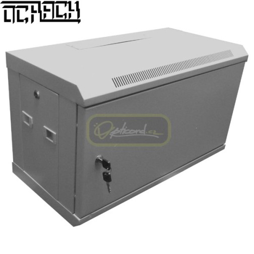 19" nástěnný rozvaděč 9U/300mm - plechové dveře 9312