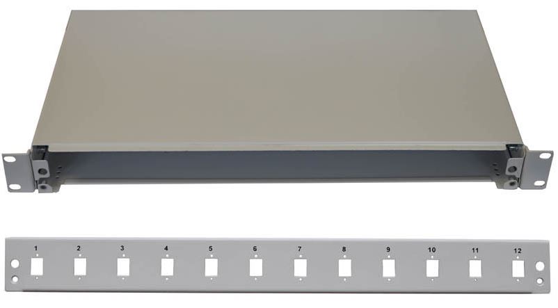 19" Optická vana 12xSC simplex včetně kazety šedá 50271573022