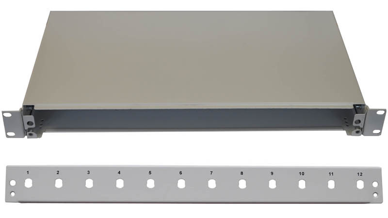 19" Optická vana 12xST simplex včetně kazety šedá 50271573012