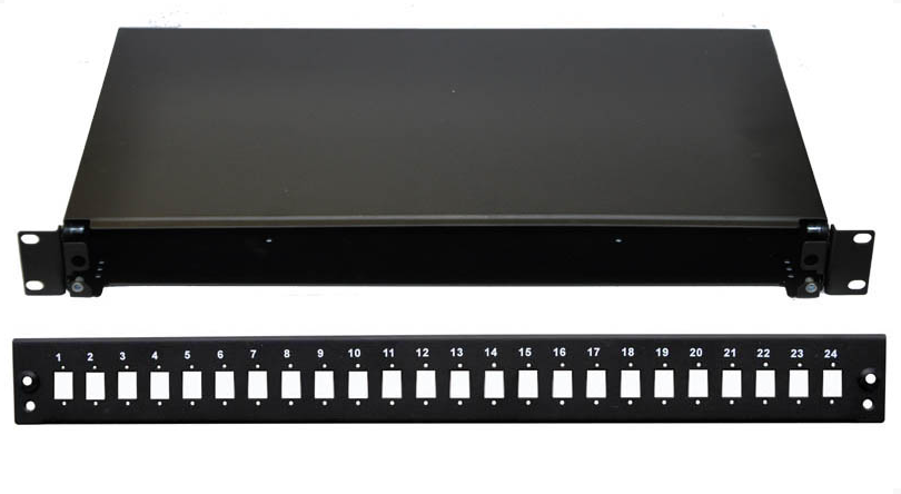 19" Optická vana 24xSC černá aretace plastovým klipem 3447