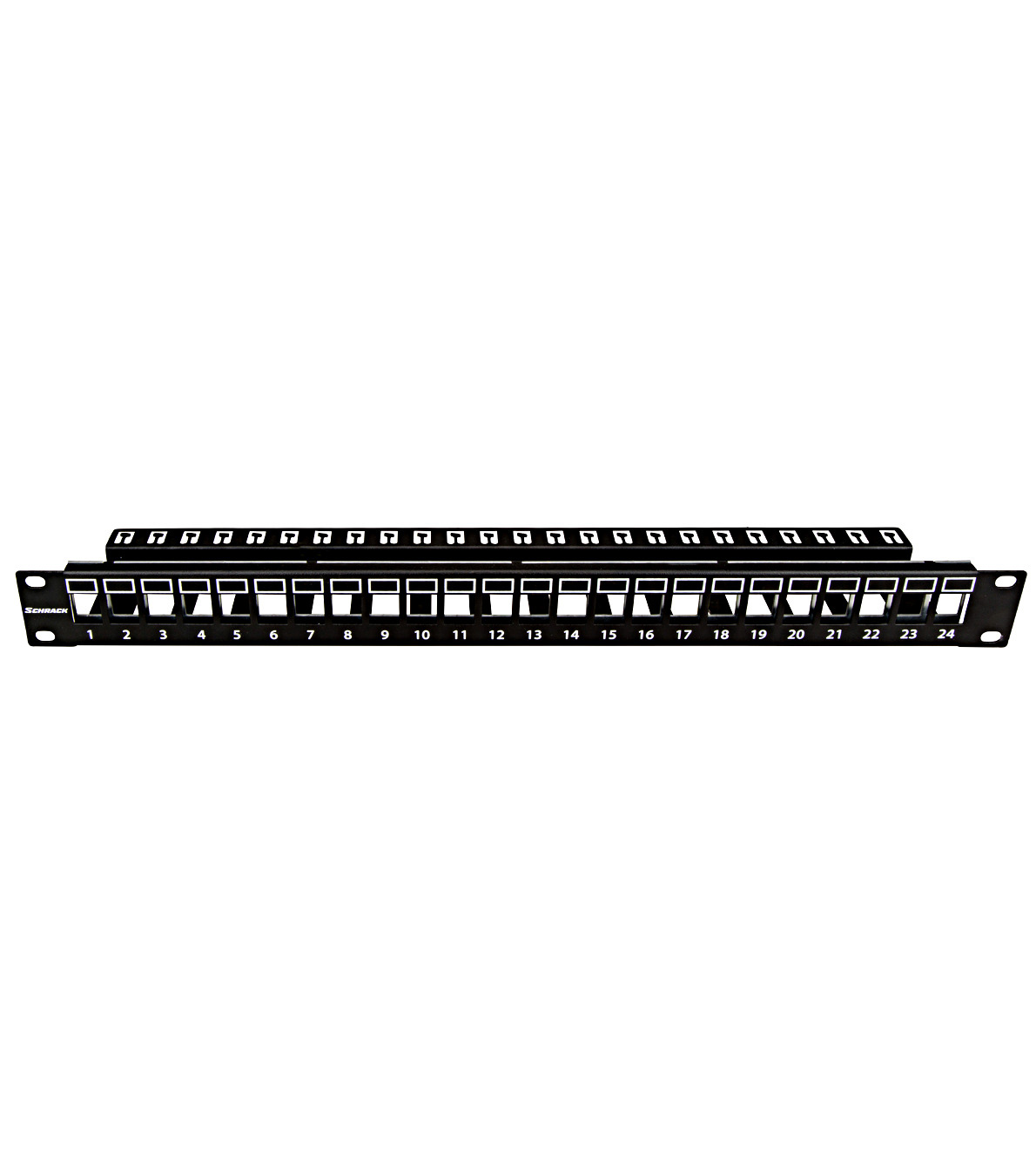 19"patchpanel AMPARO pro 24 keystone SFA/SFB neosazený, 1U HSER0240SP