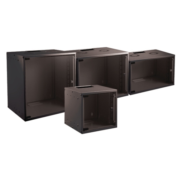 19" Rack na stenu 6U, BASIC, čierny, 304x535x450 mm (HxWxD), RAL 9005 WGB-1906TS.45