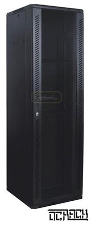 19' rozvaděč stojanový 30U/600x600 skleněné dveře 9424BK