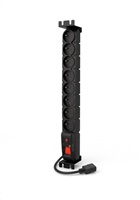 19" rozvodný panel ACAR 8x230V s IEC konektorem pro UPS, vypínač, indikátor napětí, přepěťová ochrana, ka Acar S8 FA IEC