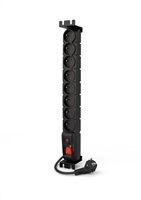 19" rozvodný panel ACAR 8x230V, vypínač, indikátor napětí, přepěťová ochrana, kabel 1,5m Acar S8 FA