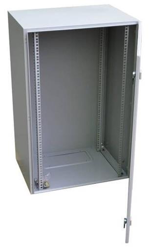 19" venkovní rozvaděč 12U/420mm plechové dveře 9053