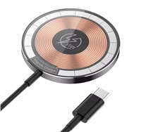 1stCOOL bezdrátová přenosná QI nabíječka 15W, MagSafe, USB-C, černá Q22 TR