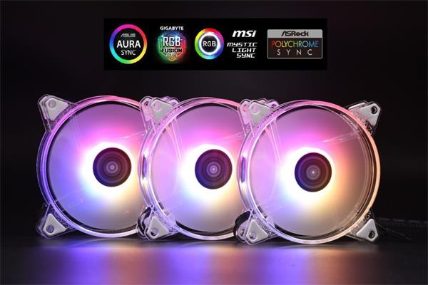 1stCOOL Fan KIT AURA EVO 1 ARGB, 3x Dual Ring fan + ARGB Nano controller KIT-AURA-EVO-CR