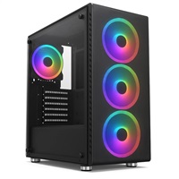1stCOOL skříň RAINBOW 4, Mid Tower, AU, USB 3.0, 4x 120mm RGB Fan, černá ML-RAINBOW4-AU-USB3