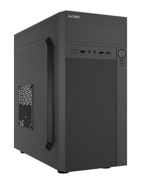 1stCOOL STEP PREMIUM, skrinka mATX, USB-C, USB3.0, 2xUSB, 2x ventilátor, čierna MC-STEP-P1-AU-USB3-C