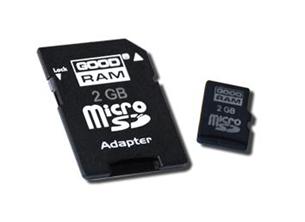 2 GB . microSD karta GOODRAM + 1 adapter (SD) Retail 10