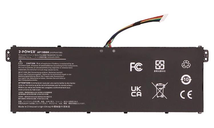 2-Power baterie pro ACER Extensa 15 EX215-53G 3 ?lánková Baterie do Laptopu 11,4V 3400mAh CBP3885A