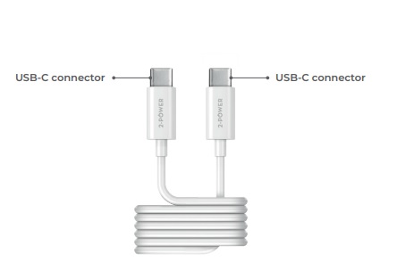 2-Power kabel USB-C to USB-C, 1M 2PUC1M04W