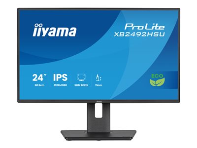 24" iiyama XB2492HSU-B1:IPS,FHD,HDMI,DP,green,HAS