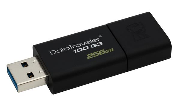 256 GB . USB 3.0 klúč. Kingston DataTraveler 100 G3 ( r130MB/s, wMB/s ) DT100G3/256GB