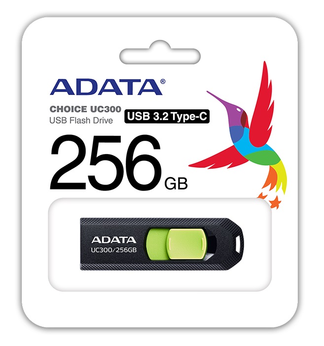 256GB ADATA UC300 USB 3.2 černá/zelená ACHO-UC300-256G-RBK/GN